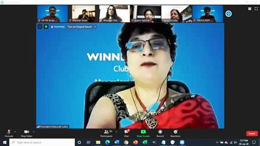 Deborah Lobo installed as President of Winners Club Toastmasters